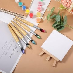 30 Paintbrush Pens – Retractable Bamboo Ballpoint Pens for Art Gifts & Party Fav