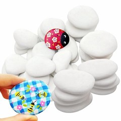 32PCS White Rocks for Painting Medium & Small Rocks to Paint Flat Painting Ro…