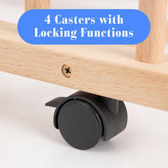 Large Art Drying Rack with Four Caster Wheels and Handle – Solid Wooden Canvas S