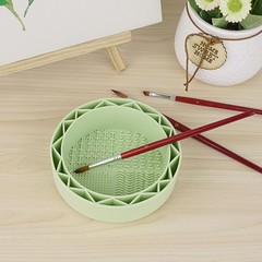 Silicone Pen Brush Washer Watercolor Cleaner Cup For Acrylic Oil Paint Green