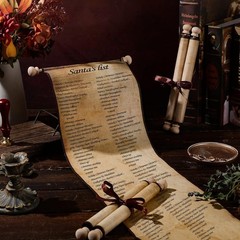 4 Pack Blank Paper Scrolls Scroll Paper Wrapped on Wood Rod for Writing, Draw…