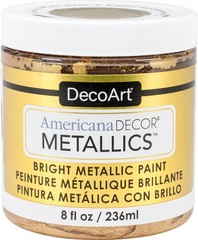 Ameri Deco Mtlc 24K Gold Americana Decor Metallics 8oz, 1