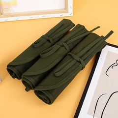 Green 22 Slot Paint Brush Holder Storage Organizer RollUp Case Bag