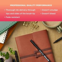 SAKURA Pigma Professional Brush Pens – Archival Black Ink Pens