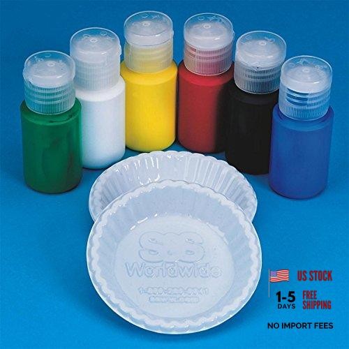 Color Splash Acrylic Paint, 6 Colors, 3/4-oz Flip-Top Bottle, For Arts &