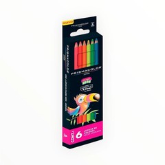 Prismacolor Neon Colored Pencils Set, 6 count, Junior 4.0mm