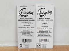 INC Journaling Metallic Brush Tip & Color Flow Felt Tip Pens (5 Packs) (11 Pens)