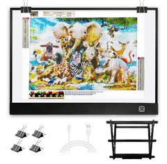Diamond Painting Light Board A3, with Large Metal Stand, L:18.5 × W:13.6 inch…