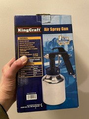 King Craft Air Spray Gun 1qt NOB Bleeder Type 1.5-4 CFM Required Easy Clean