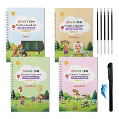 4 Pack Grooved Handwriting Books for Kids Magic Practice Copybook Cursive Wri…
