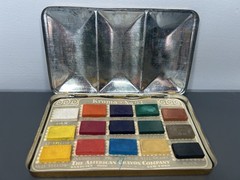 Vintage Old King Cole Tin American Crayon Company Water Paints No 93 Made in USA