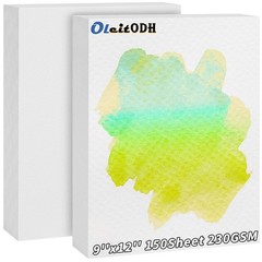 150 Sheets Cotton Watercolor Paper Pad230GSM 9×12 Inch Painting Craft Drawing