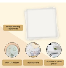 Translucent Vellum Paper 100 Sheets 12×12 in 93gsm/63lb for Invitations