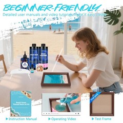 Ocean Clear Epoxy Resin Art Kit Beginner DIY Painting Tools Frames Craft Gift
