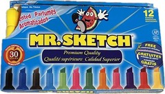 VTG MR SKETCH MARKERS SET—9 of 12 UNTESTED PERFUMED DRAW ART COLOR CRFT CREATE