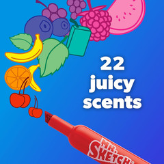 Scented Markers, Chisel Tip, Assorted Colors, 22 Count – Fun for Kids, Coloring,