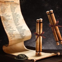 4 Pieces Blank Paper Scrolls on Wood Rods Vintage Quick Drop Old Scroll Paper…
