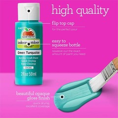Matte Finish Acrylic Craft Paint Set for DIY Art Projects 12 Colors 2 fl oz Each
