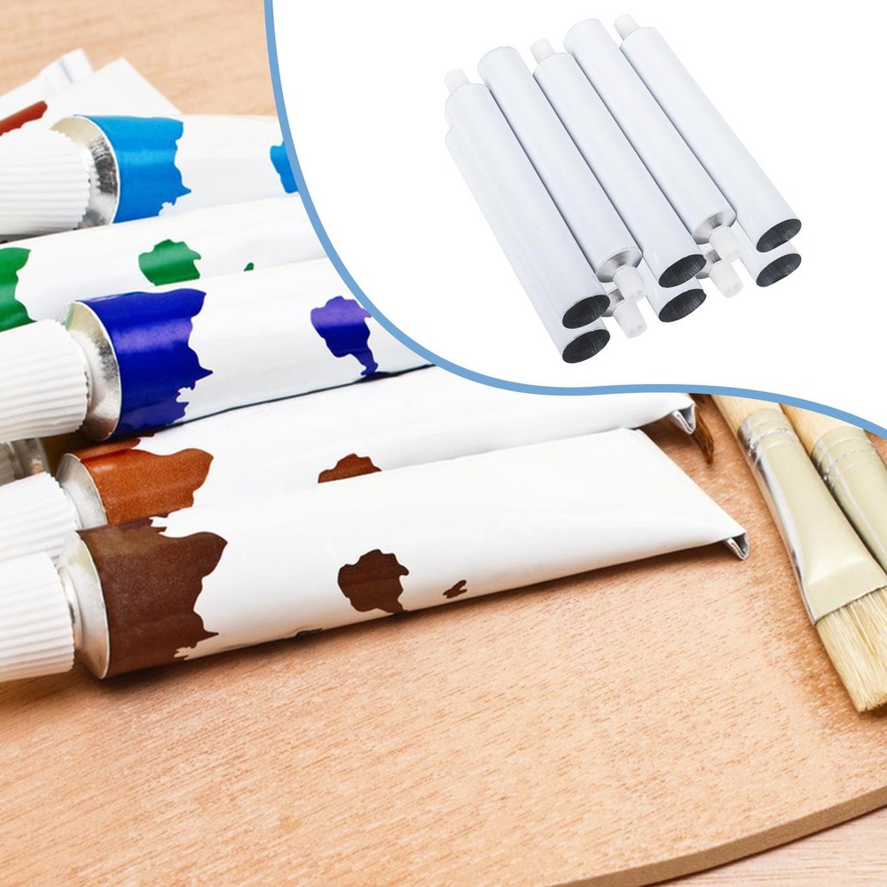 10 Pieces Empty Paint Tubes with Pin Cap for Oils Paints Acrylics Gouaches