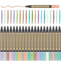 Metallic Paint Markers, 20 Colors Paint Pen Craft Markers for Art, Rock Paint…