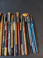 50 ASSORTED VINTAGE ARTIST PAINT BRUSHES, ESTATE LOT~Multiple Brands 5