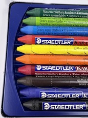 Staedtler Karat Aquarell Water Coloring Crayons 10 Piece Set In Metal Case