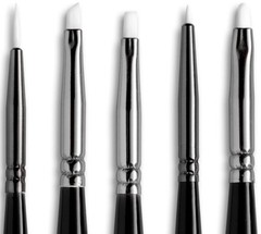 Angelus Micro Detail Paint Brush Set of 5 Synthetic for Leather Acrylic Models