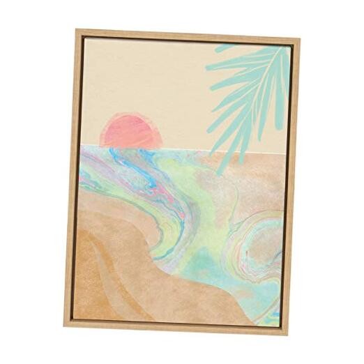 Sylvie Satisfy My Soul Framed Canvas Wall Art by Kasey Free, 18×24 Natural,
