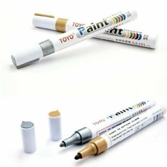 Tire Permanent Marker Tire Lettering Paint Pen TOYO Gold + Silver