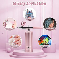 Cordless Airbrush Kit Portable Makeup Spray Gun Compressor Nail Art Cake Tattoo