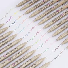 [24 Colors] 05 Micro, Fineliner Pen Set Ink, Fine Point Pen,Multi-liner, Sketchi