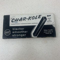 Vintage Weber Costello Char-Kole Alpha color Compressed Charcoal Sticks Black