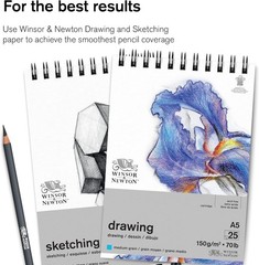 Sketching Pencils Set of 10 with White Charcoal & Metal Sharpener