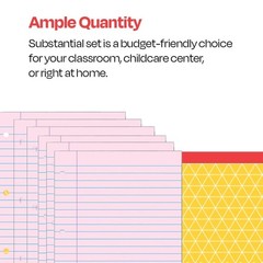 School Smart 3-Hole Punched Filler Paper, 8-1/2 x 11 x 11 Inches, Pink
