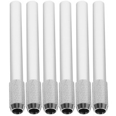6Pcs Reusable Metal Pencil Extenders Silver Non Slip Artists Pencil Holder