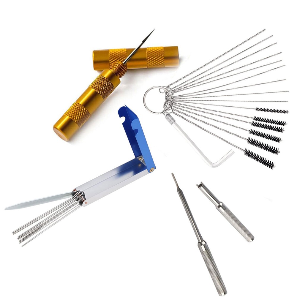 32pcs/37pcs Airbrush Spray Cleaning Repair Tool Stainless steel Needle Brush Set