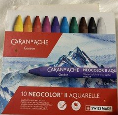 314–Caran d’Ache Classic Neocolor II WaterSoluble Pastels, 10 Colors