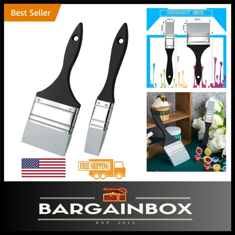 2-Piece Silicone Painting Brush Set: 1 Inch & 3 Inch Color Shapers for Precision