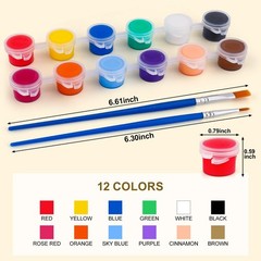 322PCS Washable Acrylic Paint for Kids Arts and Crafts, 23 Gouache Watercolor…