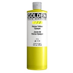 Fluid Acrylics Hansa Yellow Opaque 16 fl. oz. Bottle Professional Paint