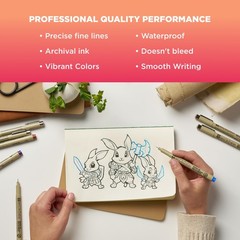 SAKURA Pigma Micron 005 8 Color Set Water Based Pigment for Illustration Hol…