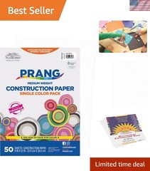 Bright White Construction Paper 9″ x 12″ – 50 Sheets Smooth Finish