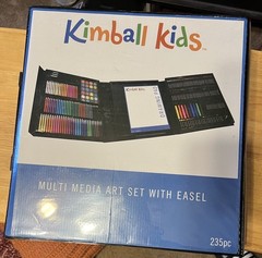 kimball kids multi media art set with easel in great condition Over 200 Pieces