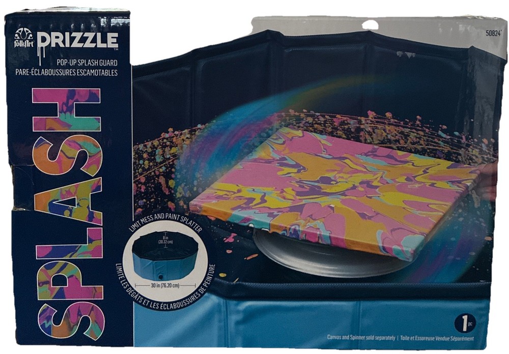 Drizzle Pop-Up Splash Guard, Durable Tool for DIY Paint Pouring Arts and Craf…