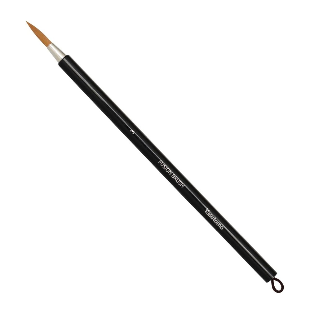 Fusion Synthetic Brush – Round, Short Handle, Size 3