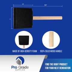 Foam Brushes 3 Inch Poly Foam for Painting Staining Varnishing 36 Pack