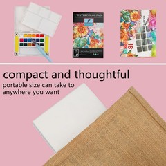 30-Color Watercolor Painting Set with Water Pen 24 Papers Travel Sketching