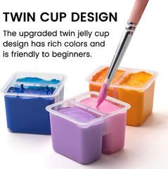 HIMI Gouache Paint Set, 112 Colors X 12G Twin Jelly Cup Design in a Carrying Cas