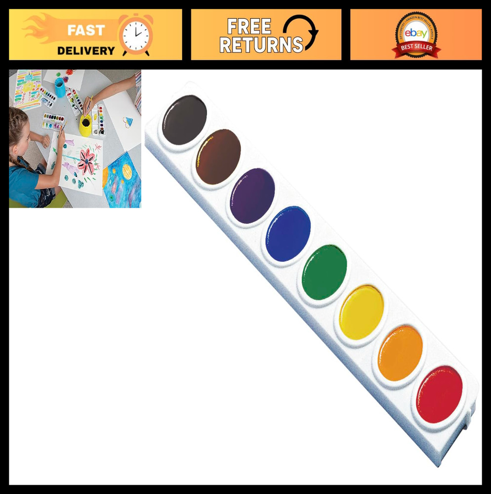 Semi-Moist Watercolor Oval Pan Refills Set – Vibrant Colors for Artists & Kids