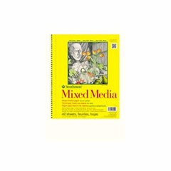Strathmore 300 Series Mixed Media Paper Pad, Side 5.5 x 8.5 inches, White